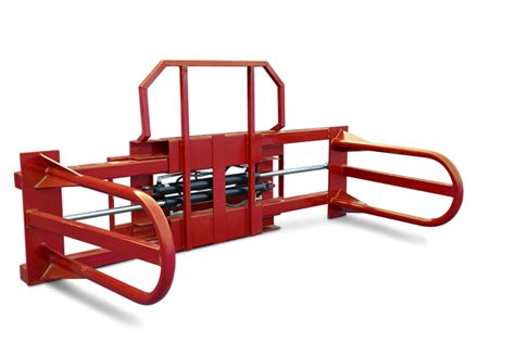 bale squeeze for skid steer|forklift with square bale grapple.